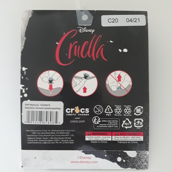 (New) Disney Cruella Crocs Jibbitz Set - Picture 2 of 2